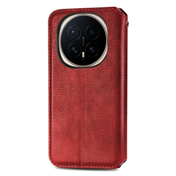 Läder Honor Magic8 fodral med romb-design - Röd