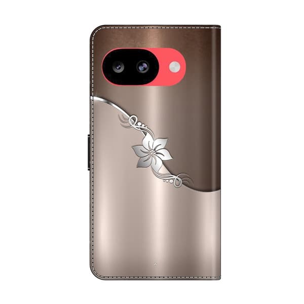 Wonderland Google Pixel 10a flip etui - Sølvblomst