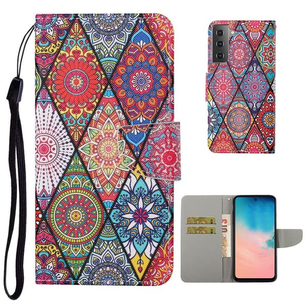 Wonderland Samsung Galaxy S21 Flip etui - Mandala Pattern