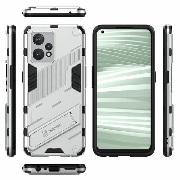 Støtsikkert hybriddeksel for Realme 9 Pro Plus - Sølv
