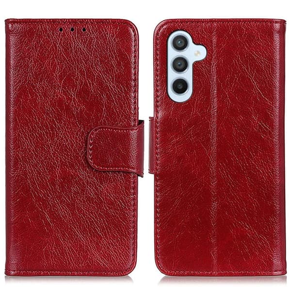 Neptune Samsung Galaxy S25 FE flip-etui i lær - Rød