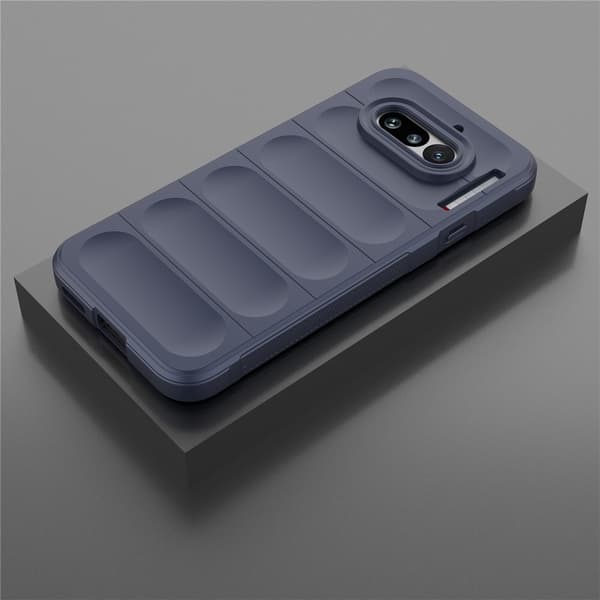 Mjukt greppformat Nothing Phone (4a) skal - Mörkblå
