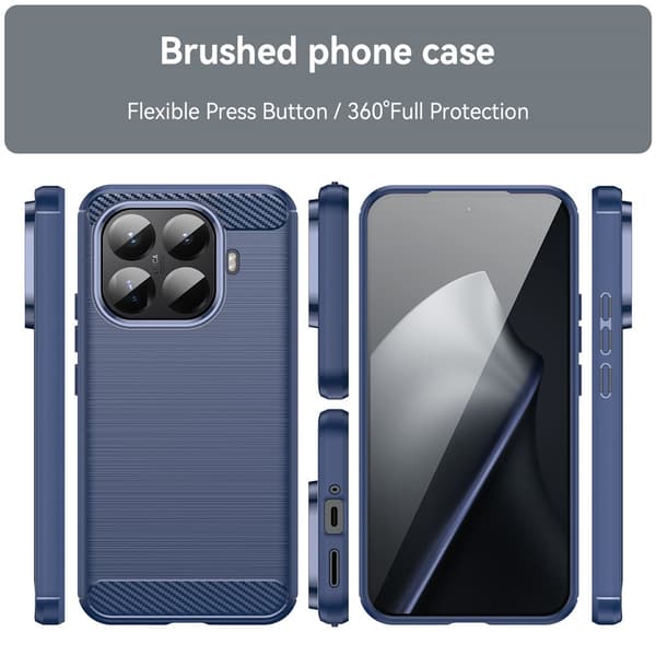 Carbon Flex Xiaomi 15T Pro cover - Blå