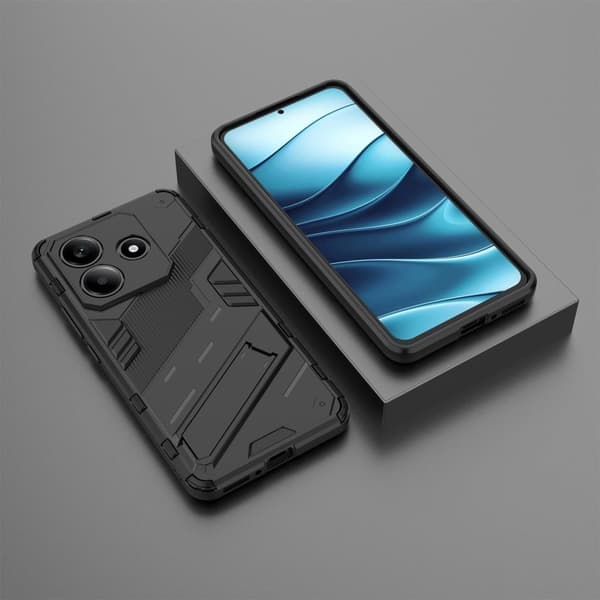 Stødsikkert moderne Xiaomi Redmi Note 14 5G hybridcover - Sort