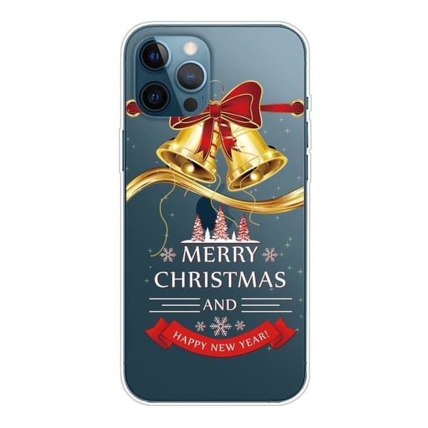Julfodral till iPhone 14 Pro - Gyllene Klocka