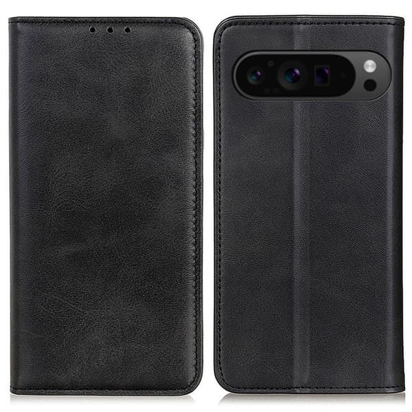 Google Pixel 9 Pro XL læderetui med pung - Sort