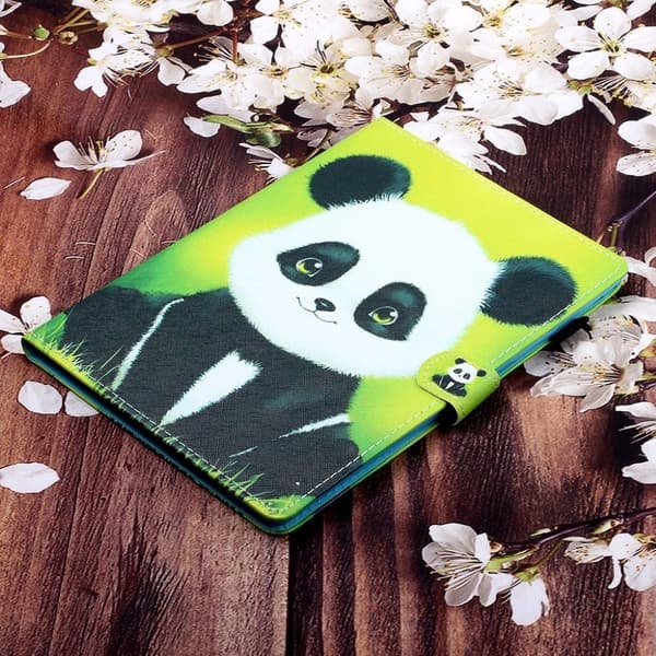iPad 10.2 (2019) Stilfuldt mønstered læder flip etui - Panda