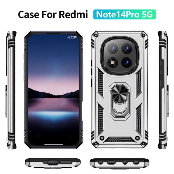 Bofink Combat Xiaomi Redmi Note 14 Pro 4G / Xiaomi Poco X7 5G deksel - Sølv