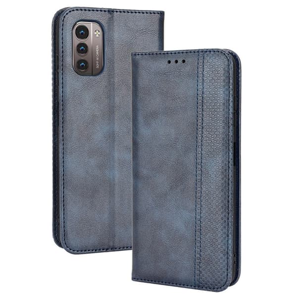 Alpha Nokia G11 / Nokia G21 læder flip etui - Blå