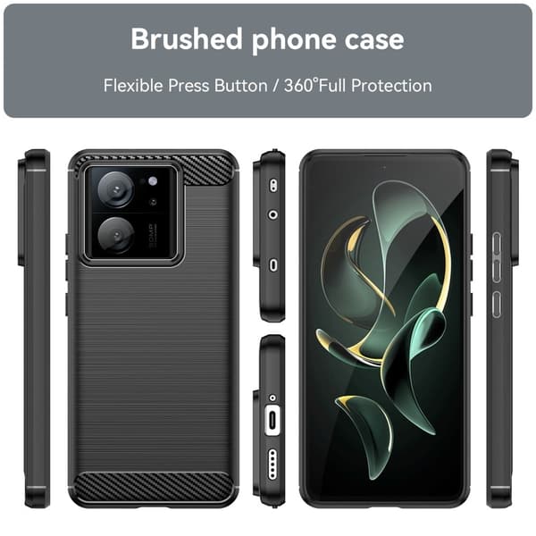Carbon Flex Etui Xiaomi 13t / 13t Pro - Sort