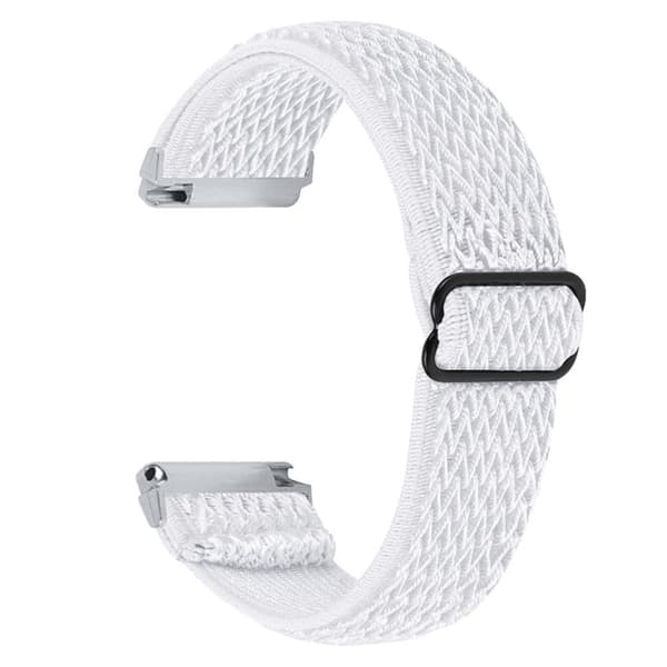 Fitbit Versa 2 / Versa Lite elastisk klokkerem med justerbar spenne - Hvit
