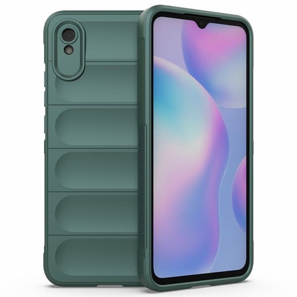 Blødt grebsformet cover til Xiaomi Redmi 9A - Grøn
