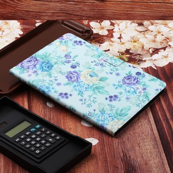 Huawei MediaPad M5 Lite 10 mönstrat läderfodral - Levande Blomma