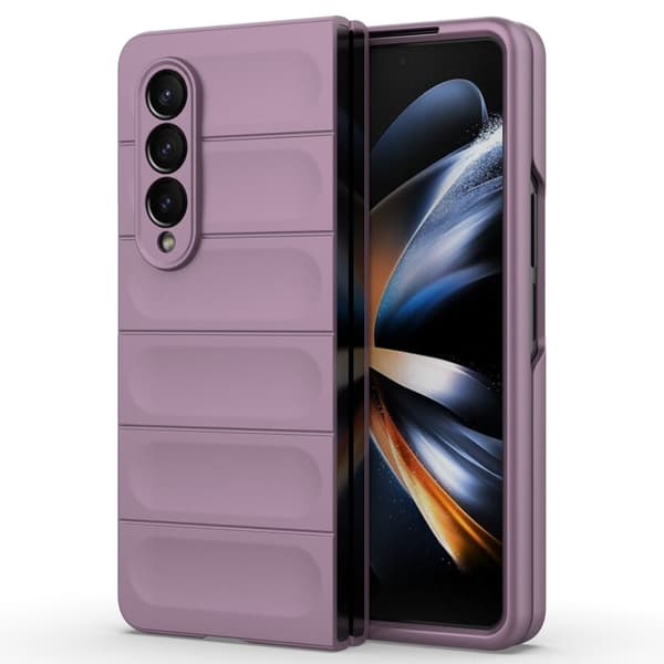 Blødt grebsformet Samsung Galaxy Z Fold4 cover - Lyselilla