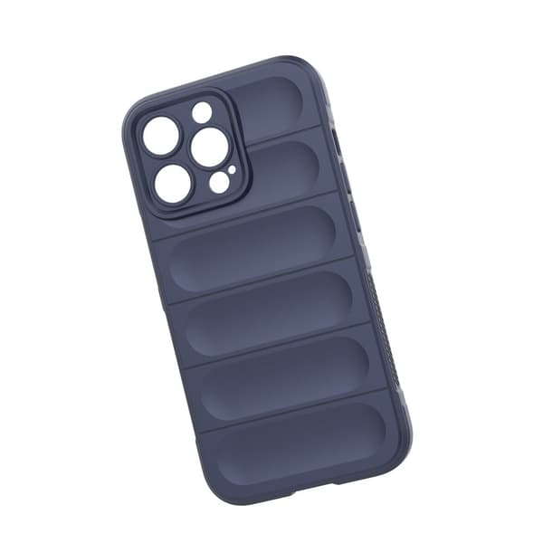 Blødt, grebsformet cover til iPhone 13 Pro - Mørkeblå