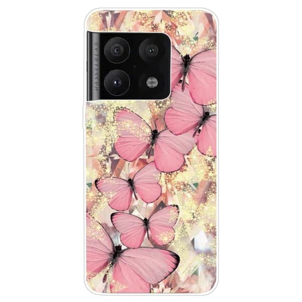 Deco OnePlus 10 Pro Etui - Lyserøde Sommerfugle