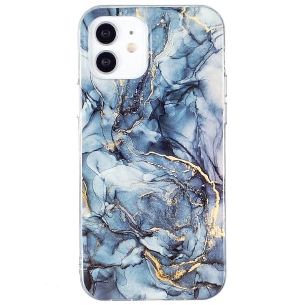 Marble design iPhone 12 & iPhone 12 Pro cover - Grå