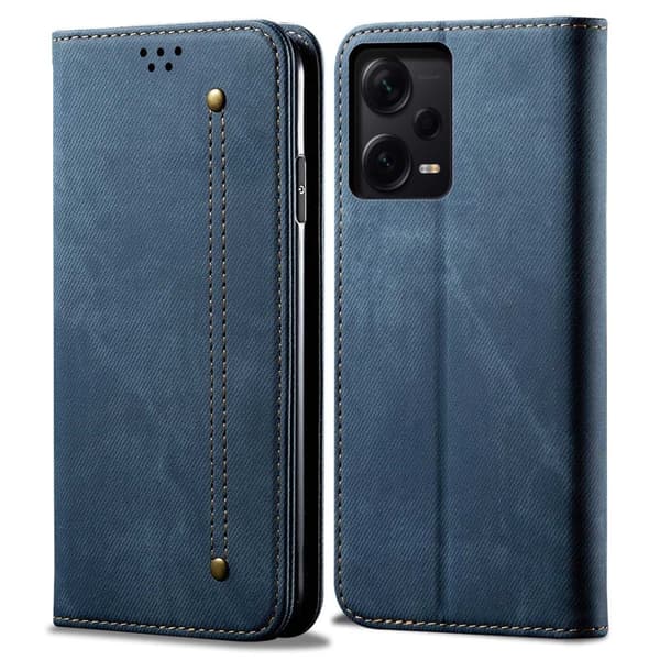 Jeans Xiaomi Redmi Note 12 Pro Flip Etui - Blå