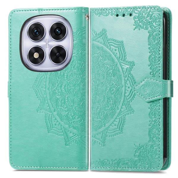 Mandala Xiaomi Redmi Note 15 Pro Plus læderetui - Grøn