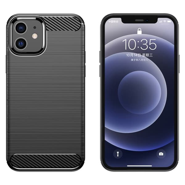 Carbon Flex iPhone 12 Mini skal - Svart