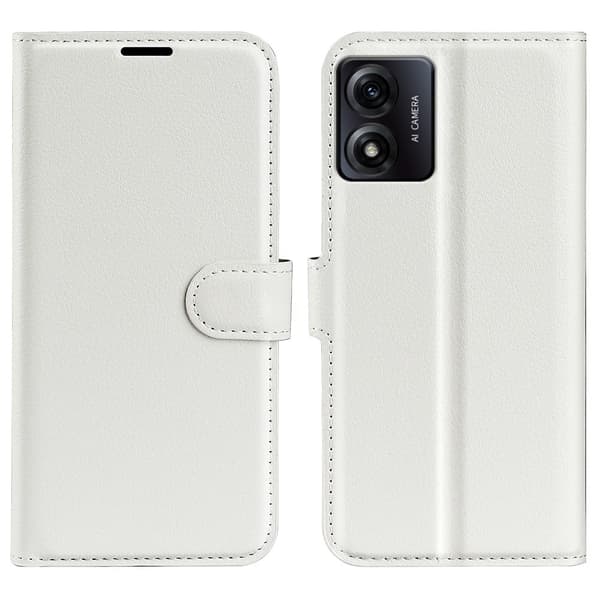 Classic Motorola Moto E13 fodral - Vit