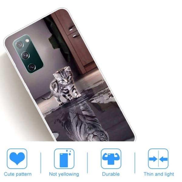 Deco Samsung Galaxy S20 FE 5G / S20 Fe Etui - Katt og Tiger Reflection