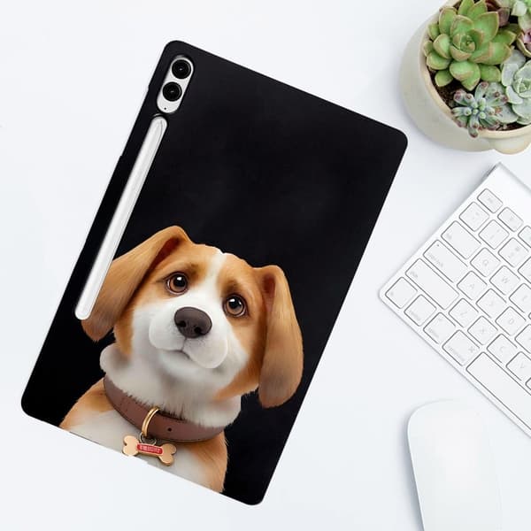 Samsung Galaxy Tab S10 Plus / S9 FE Plus / S9 Plus Case Pattern Printing Slim Flexible Tablet Protective Cover - Harrier Beagle