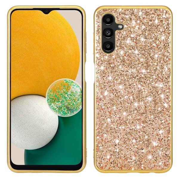 Glitter Samsung Galaxy A34 5G Etui - Gull