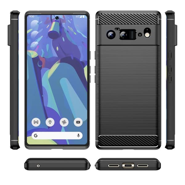 Carbon Flex Etui Google Pixel 6 Pro - Svart