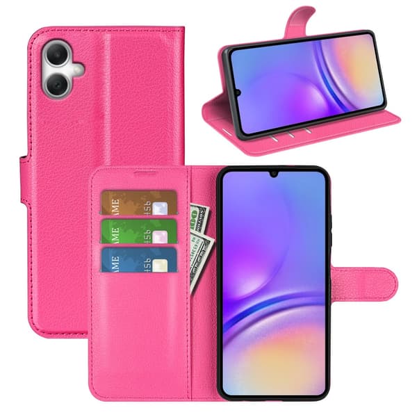 Classic Samsung Galaxy A07 flip etui - Rosarød