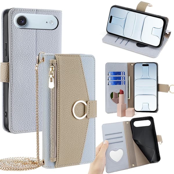 iPhone Air vegansk skinnveske - Blå