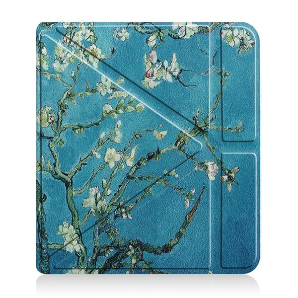 Til Kobo Libra Colour Case Pattern Print Leather ebook Reader Cover - Abrikosblomst