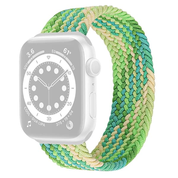 Apple Watch Series 8 (41mm) elastisk nylon-urrem - Gradient Grøn Størrelse: M