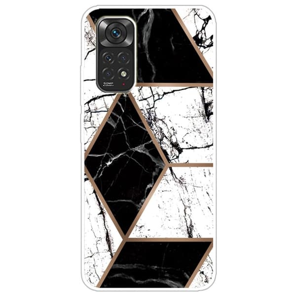 Marble Xiaomi Redmi Note 11 Pro 5G Etui - Sort og Hvid Marmor Form