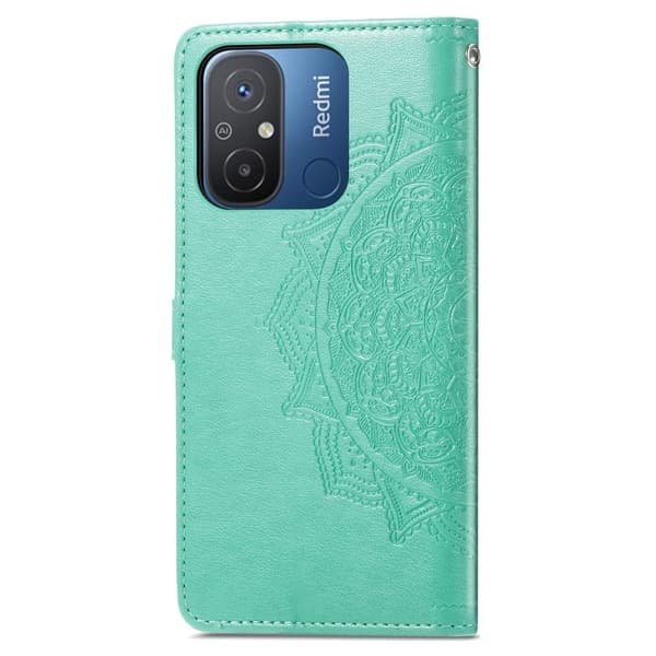 Mandala Xiaomi Redmi 12C / 11a Flip Etui - Grøn
