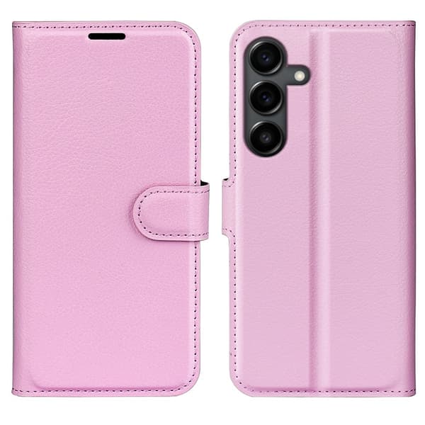 Klassisk Samsung Galaxy S25 FE flip etui - Lyserød