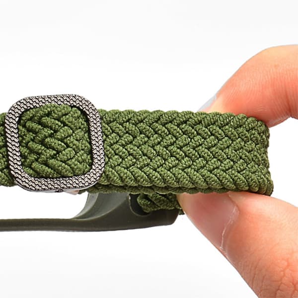 Xiaomi Mi Band 7 / 6 / 5 elastisk nylon-urrem - Lyserød / Hvid