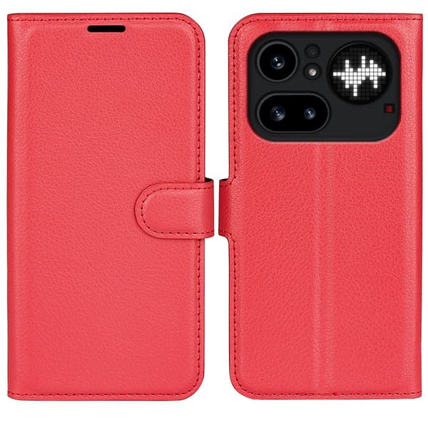 Klassisk Nothing Phone (4a) Pro flip etui - Rød