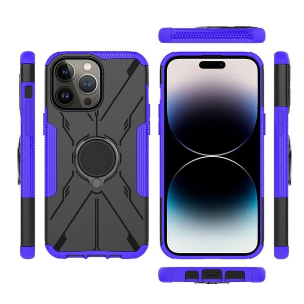 Kickstand-deksel med magnetisk ark for iPhone 14 Pro Max - Lilla