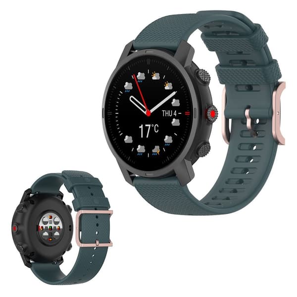 Silicone etched pattern watch band for Polar watch - Green