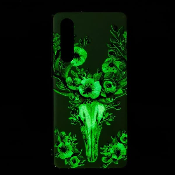Huawei P30 lysende gløde mønster etui - Blomstret Elg