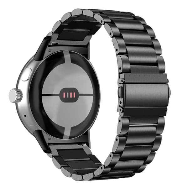 Google Pixel Watch 316 urrem i rustfrit stål - Sort