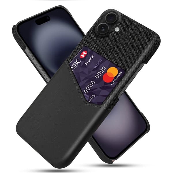 Bofink iPhone 17 cover med kortholder - Sort