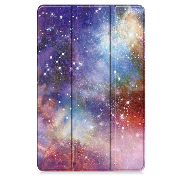 Honor Pad X8b-etui, trefoldig stativ, mønstertrykt lær-tabletdeksel - Galakse