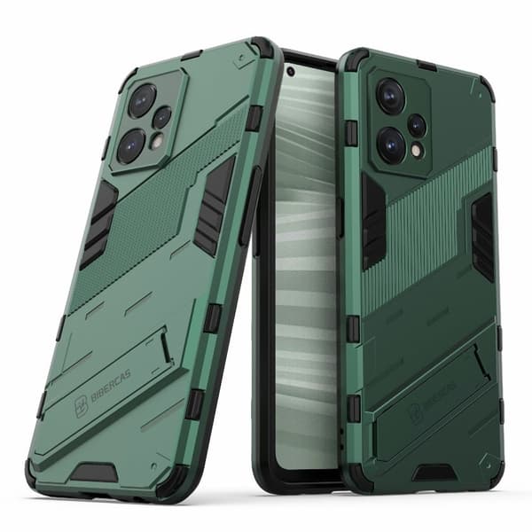 Stöttåligt Realme 9 Pro Plus hybridskal - Grön