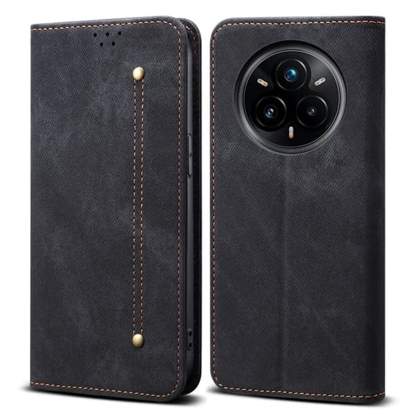 Jeans Realme 14 Pro 5G flip case - Musta