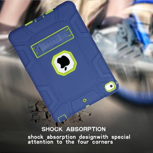 iPad (2018) armor defender silikone etui - Grøn / Mørkeblå