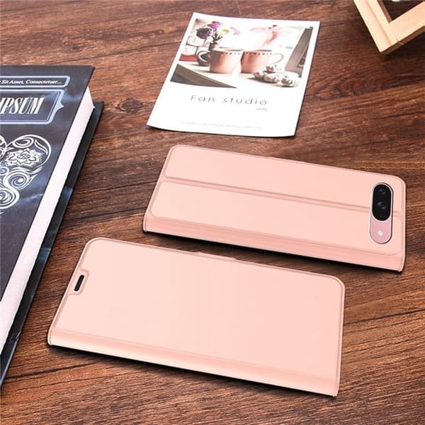 Glatt og tynt premium PU-skinnetui for Google Pixel 9 / Google Pixel 9 Pro - Rose Gull