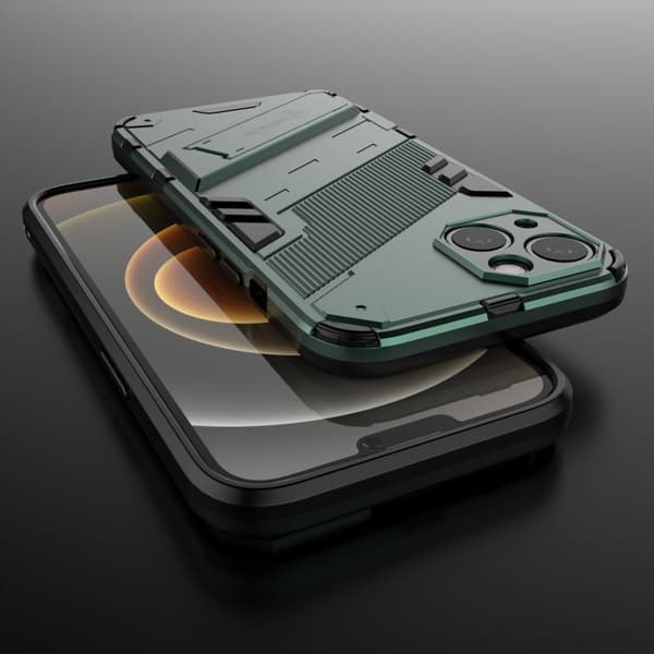 Iskunkestävä hybridikotelo iPhone 13 - Vihreä