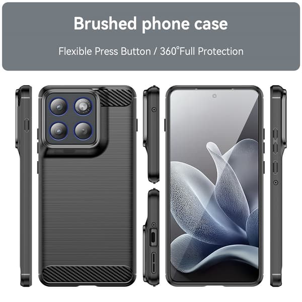 Carbon Flex Motorola Edge 70 deksel - Svart